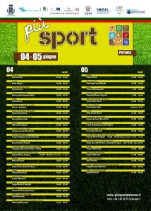 pogramma festa dello Sport 2016