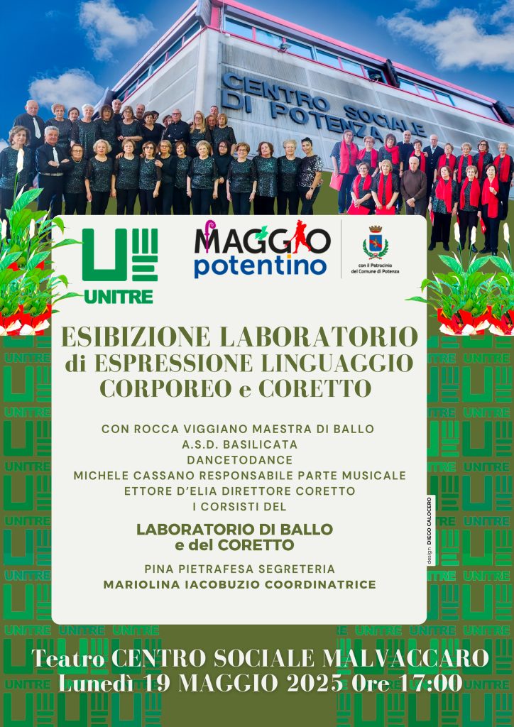 Esibizione e laboratorio di espressione e linguaggio corporeo e coretto 19 maggio 2025
