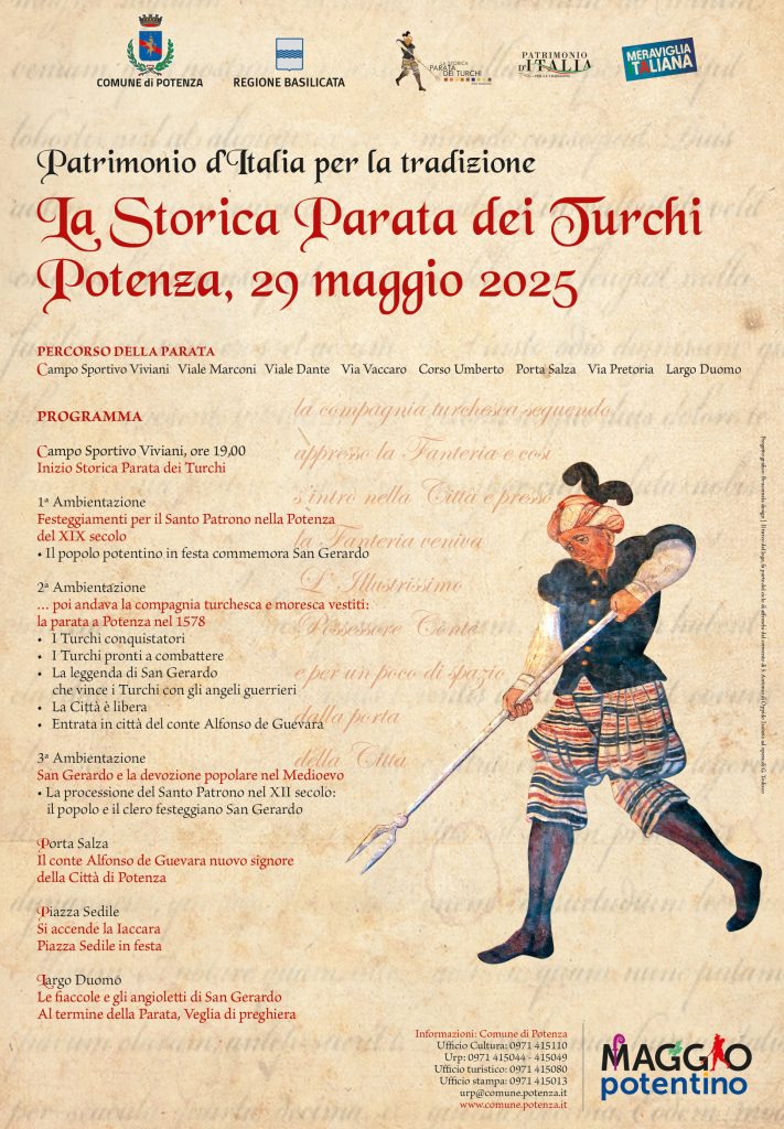 Storica parata dei Turchi - 29 maggio 2025.
Partenza,  ore 19  del 29 maggio 2025