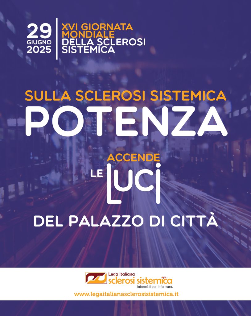 Giornata mondiale della Sclerosi sistemica, Palazzo di Città illuminato di viola